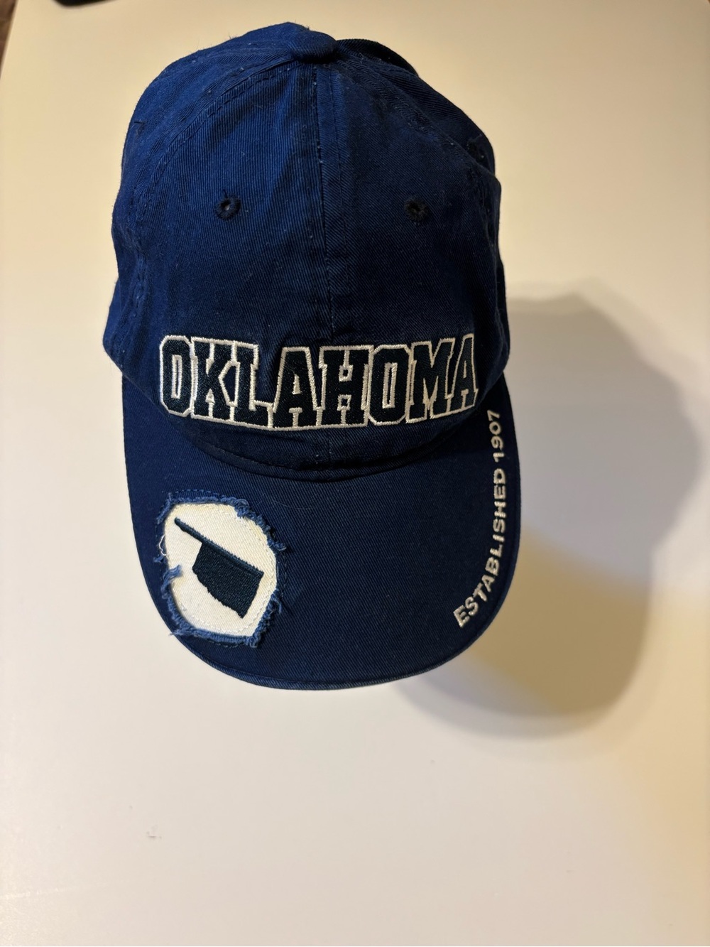 Oklahoma Embroidered Baseball Cap - Navy